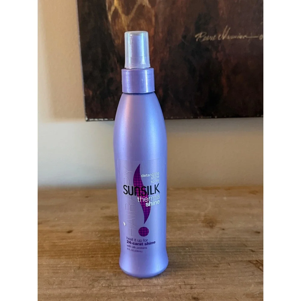 Sunsilk Hairapy ThermaShine Detangling Shine Spray 8oz Heat Activated Silk Prote